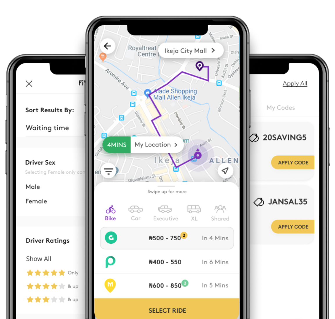 WhichRide app